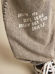 Grey Graffiti Jersey Denim Cargo Trousers (3-16yrs) - Image 9 of 12