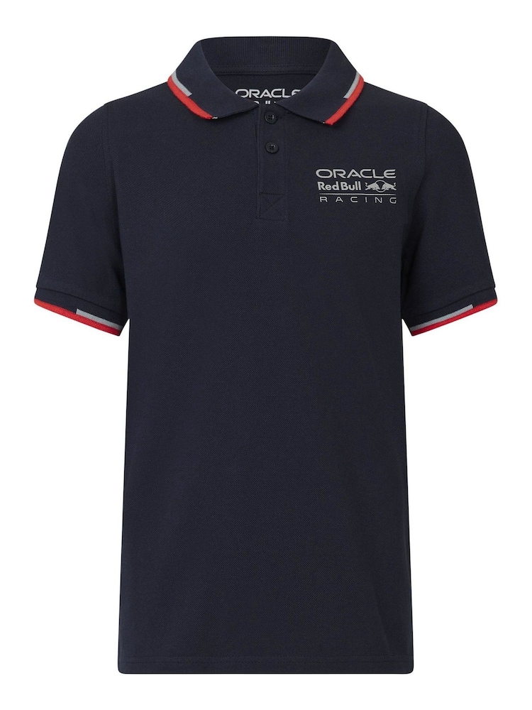 Fanatics Kids Oracle Red Bull Racing Core 100% Cotton Polo Shirt - Image 2 of 3 Fanatics Kids Oracle Red Bull Racing Core 100% Cotton Polo Shirt - Image 2 of 3