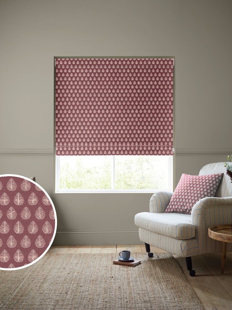 Emily Bond Raspberry Pink 100% Cotton Jaipur Made to Measure Roman Blinds - Image 1 of 5