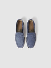 Reiss Mid Blue Espadrille Suede Summer Shoes - Image 3 of 5