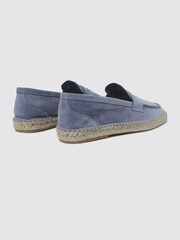 Reiss Mid Blue Espadrille Suede Summer Shoes - Image 5 of 5