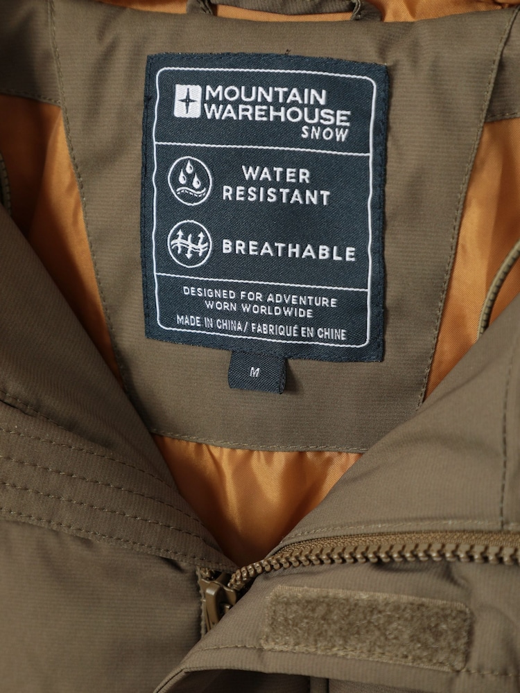 Mountain Warehouse Green Fern Mens Water Resistant Padded Parka Coat Jacket - Image 5 of 5