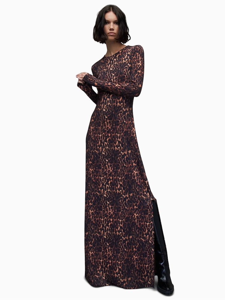AllSaints Brown Katlyn Evita Maxi Dress - Image 1 of 7 AllSaints Brown Katlyn Evita Maxi Dress - Image 1 of 7