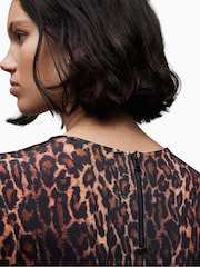 AllSaints Brown Katlyn Evita Maxi Dress - Image 6 of 7