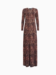 AllSaints Brown Katlyn Evita Maxi Dress - Image 7 of 7