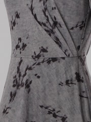 Religion Long sleeve Alice Dress with Asymmetric Drape in Light Printed Mesh - صورة 5 من 8