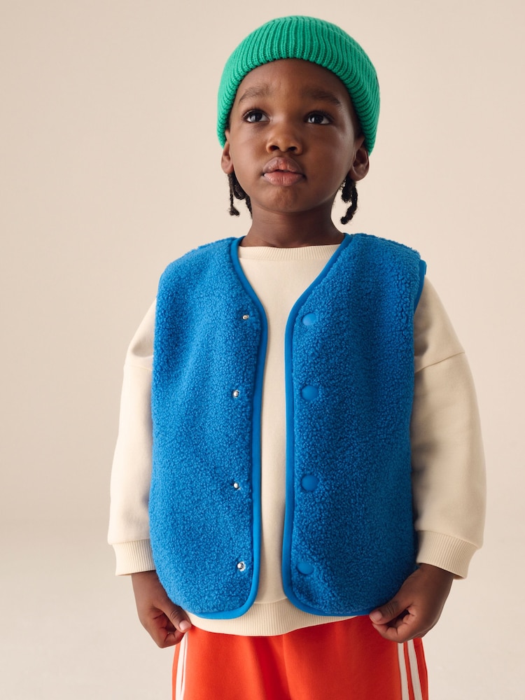 Bright Blue Gilet Fleece (3mths-7yrs) - Image 1 of 4