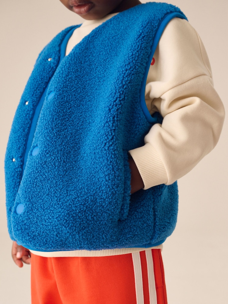 Bright Blue Gilet Fleece (3mths-7yrs) - Image 4 of 4