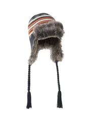 Mountain Warehouse Grey St Anton Knitted Faux Fur Thermal Hat - Image 1 of 6