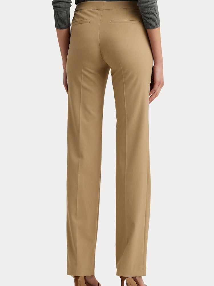 Lauren Ralph Lauren Camel Straight Leg Trousers - Image 2 of 6