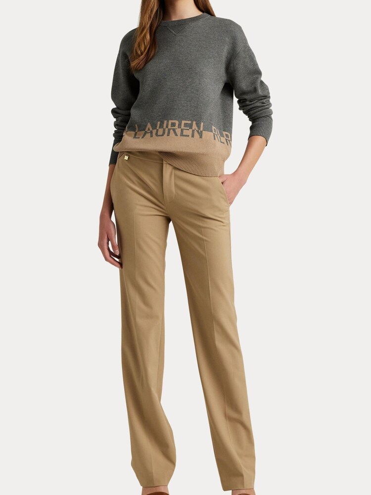 Lauren Ralph Lauren Camel Straight Leg Trousers - Image 3 of 6