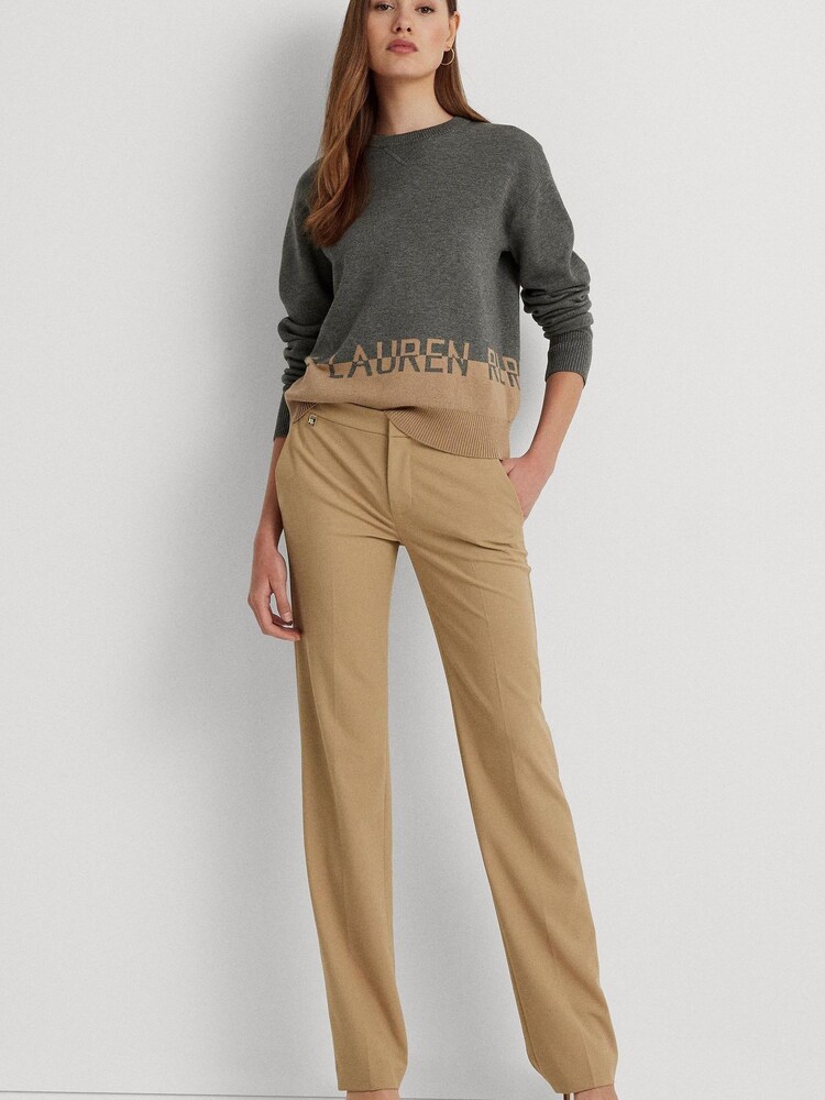 Lauren Ralph Lauren Camel Straight Leg Trousers - Image 4 of 6