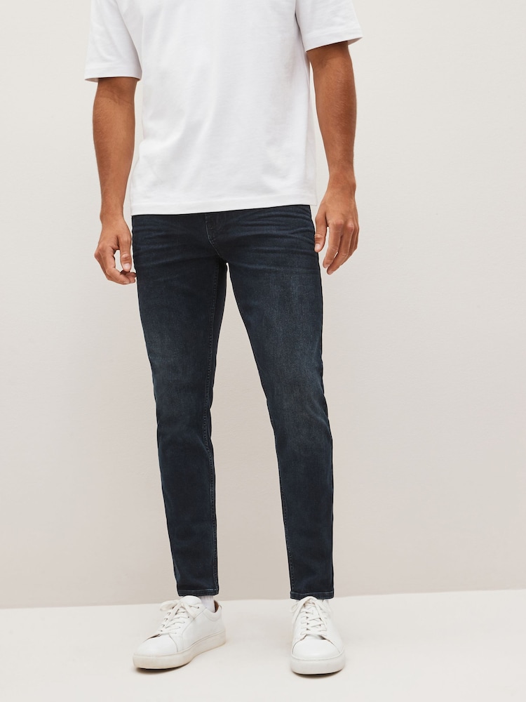 Blue Black Single Skinny Fit Classic Stretch Jeans - Image 1 of 9