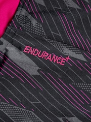 Speedo Black/Pink Womens Hyper Boom All-Over Medalist Swimsuit - Image 9 of 9