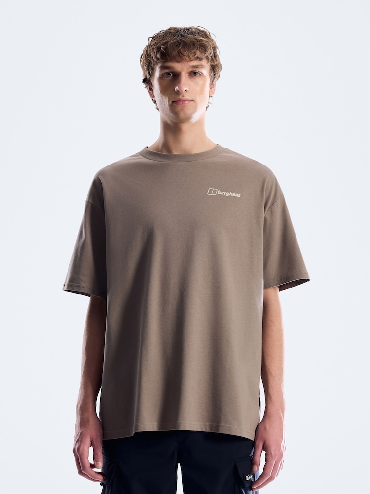 Berghaus Grey Geo Structure T-Shirt - Image 1 of 6