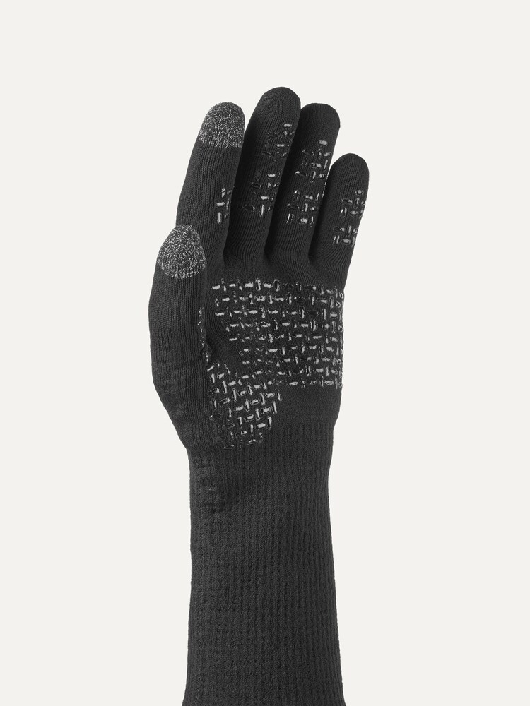 Skeyton Waterproof All Weather Ultra Grip Knitted Black Gauntlet - Image 2 of 3