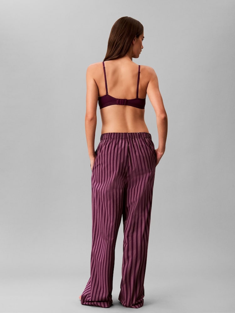 Calvin Klein Purple Cotton Poplin Pyjamas - Image 2 of 6 Calvin Klein Purple Cotton Poplin Pyjamas - Image 2 of 6