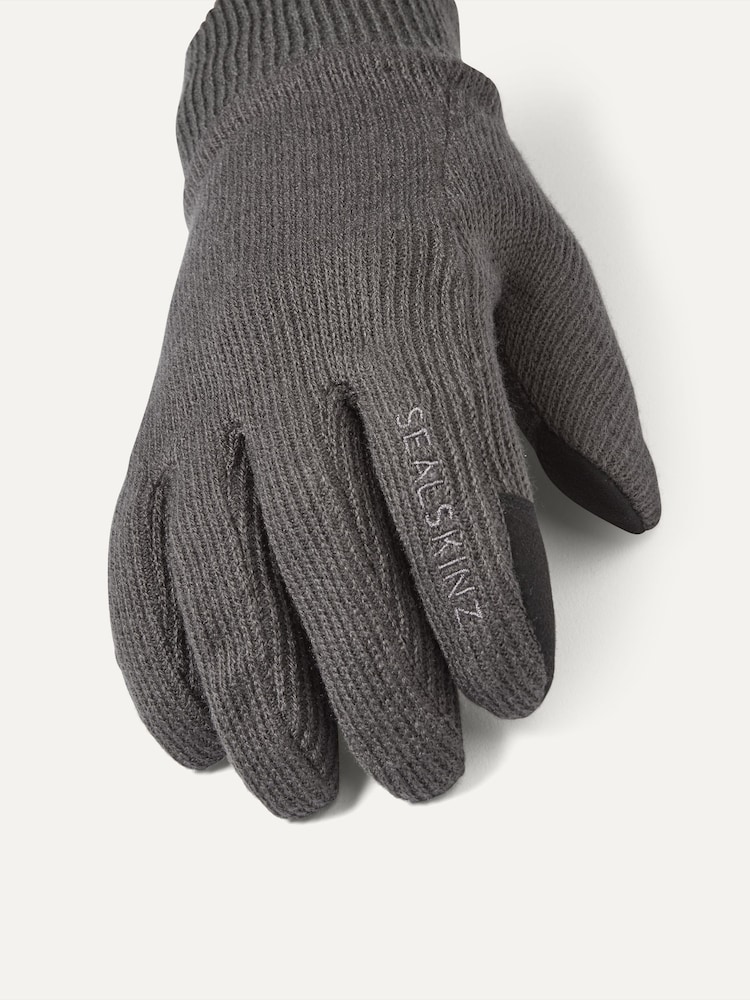 Grau - Sealskinz Necton Winddichte Allwetter-Strickhandschuhe - Bild 3 von 3 Grau - Sealskinz Necton Winddichte Allwetter-Strickhandschuhe - Bild 3 von 3