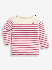 JoJo Maman Bébé Orchid Long Sleeved Breton Top - Image 1 of 1
