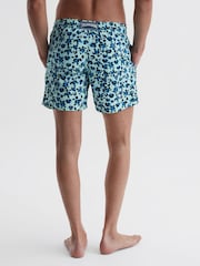 Reiss Blue Multi Moorea Vilebrequin Leopard Print Swim Shorts - Image 4 of 5