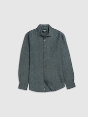 Rodd & Gunn Grey Coromandel Sports Fit Shirt - Image 4 of 5