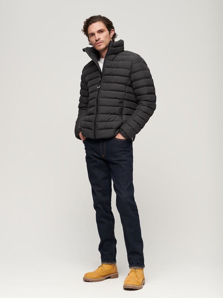 Superdry Black Fuji Embroided Padded Jacket - Image 3 of 3 Superdry Black Fuji Embroided Padded Jacket - Image 3 of 3