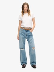 Superdry Blue Vintage Wide Jeans - Image 1 of 5