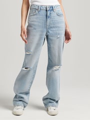 Superdry Blue Vintage Wide Jeans - Image 2 of 5