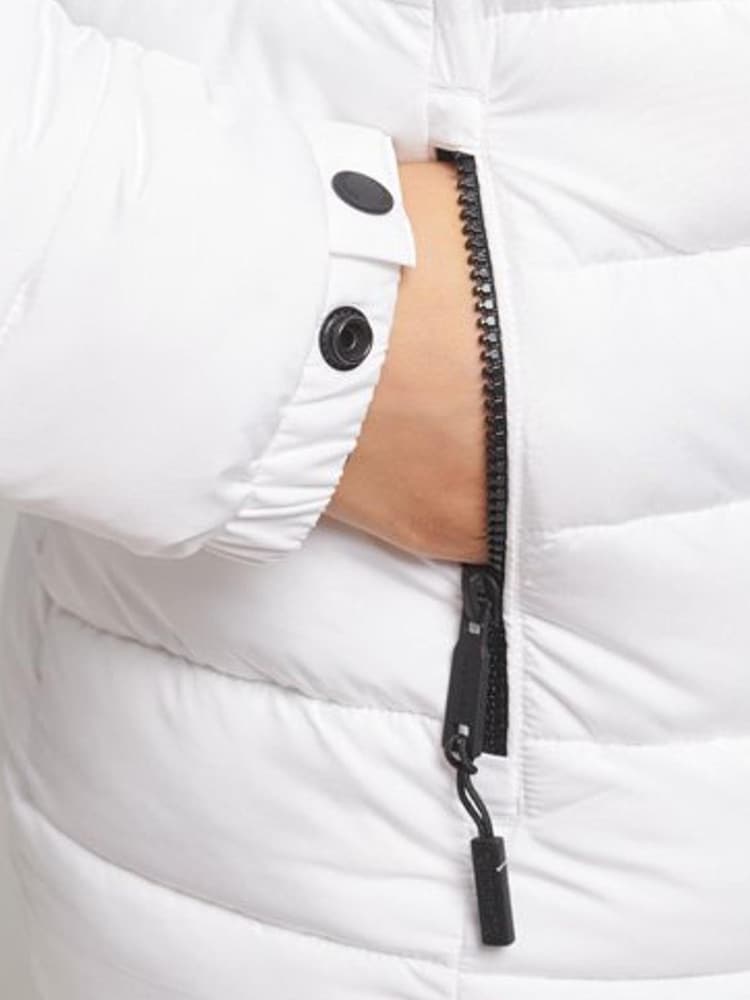 Superdry White Faux Fur Lined Longline Afghan Coat - Image 6 of 6