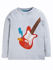 Frugi Red Organic Cotton Snowbording Yeti Applique Top - Image 1 of 4