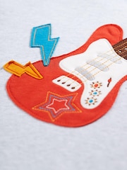 Frugi Red Organic Cotton Snowbording Yeti Applique Top - Image 3 of 4