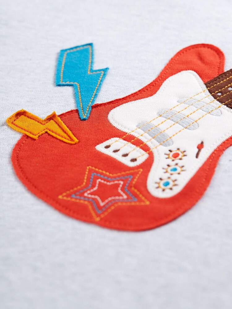 Frugi Red Organic Cotton Snowbording Yeti Applique Top - Image 3 of 4