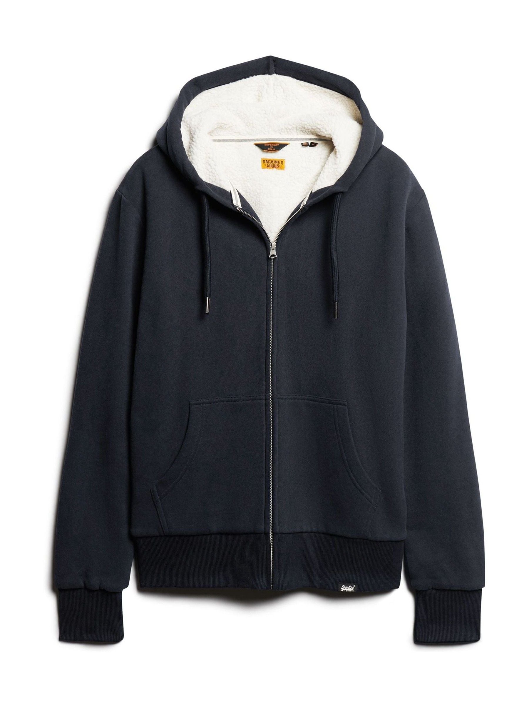 Borg lined zip up hoodie shop