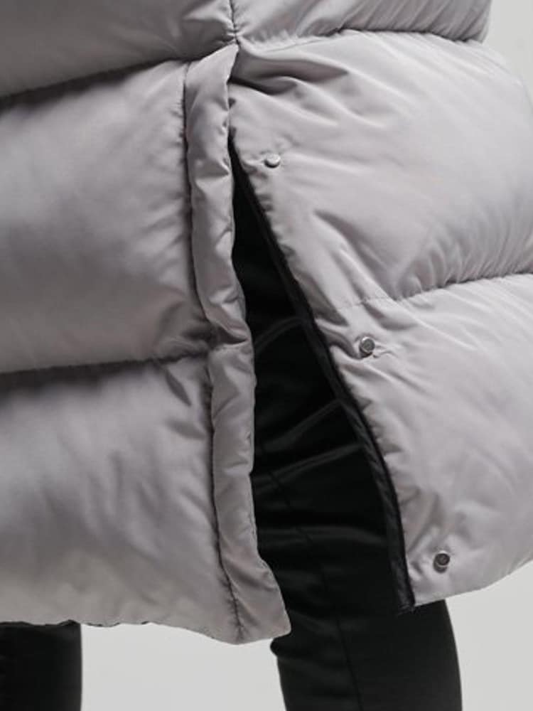 Superdry Grey Longline Hooded Padded Gilet - Image 6 of 6 Superdry Grey Longline Hooded Padded Gilet - Image 6 of 6