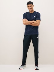 adidas Blue Essentials Single Jersey Embroidered Small Logo 100% Cotton T-Shirt - Image 2 of 5