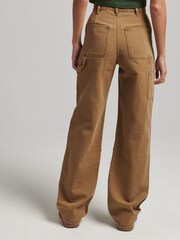 Superdry Brown Wide Leg Carpenter Trousers - Image 2 of 6
