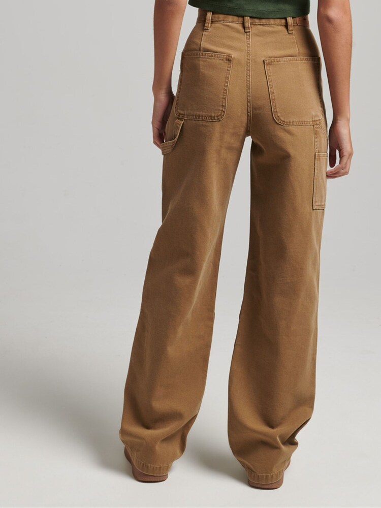Superdry Brown Wide Leg Carpenter Trousers - Image 2 of 6