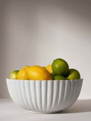 Truly Grey 100% Linen Large Fluted Serving Bowl - Image 1 of 2