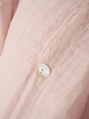 Truly Blush Pink Linen Duvet Cover Double - Image 2 of 3