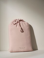 Truly Blush Pink Linen Duvet Cover Double - Image 3 of 3