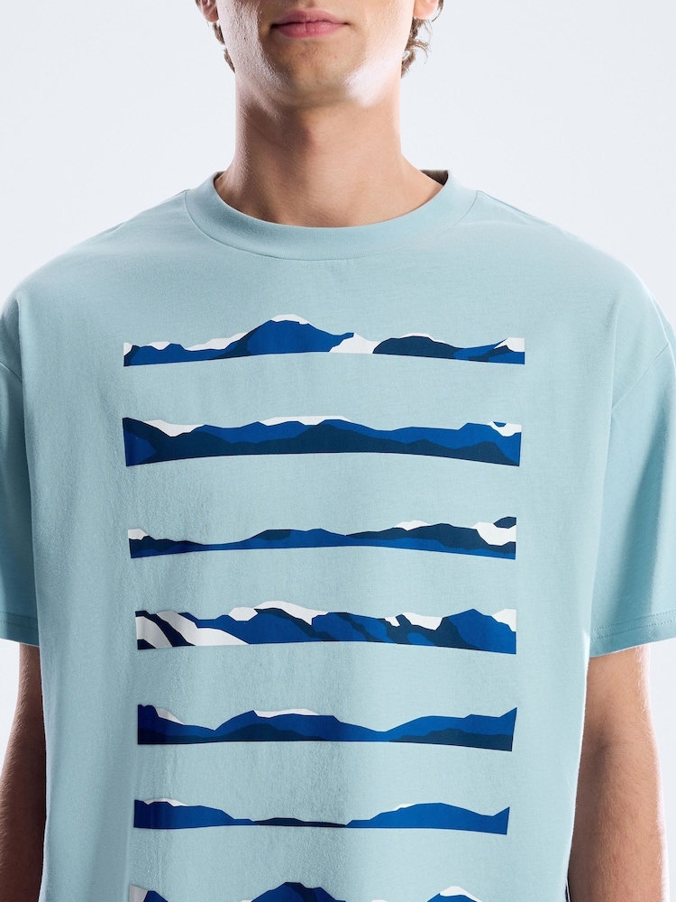 Berghaus Blue Geo Landscape T-Shirt - Image 5 of 5