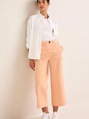 Orange - Cropped Chinohose im Utility-Look mit hohem Baumwollanteil - Bild 1 von 5