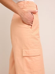 Orange - Cropped Chinohose im Utility-Look mit hohem Baumwollanteil - Bild 4 von 5