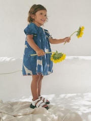 Blue Animals Puff Sleeve Dress (3mths-8yrs) - Image 2 of 11