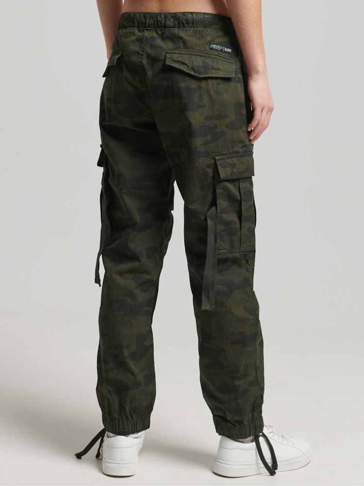 Superdry Green Organic Cotton Parachute Grip Trousers - Image 2 of 6