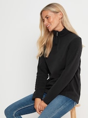 Tog 24 Black Revive Fleece Zip Neck Jumper - Image 4 of 6