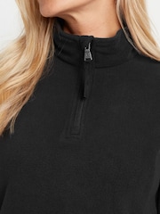 Tog 24 Black Revive Fleece Zip Neck Jumper - Image 5 of 6