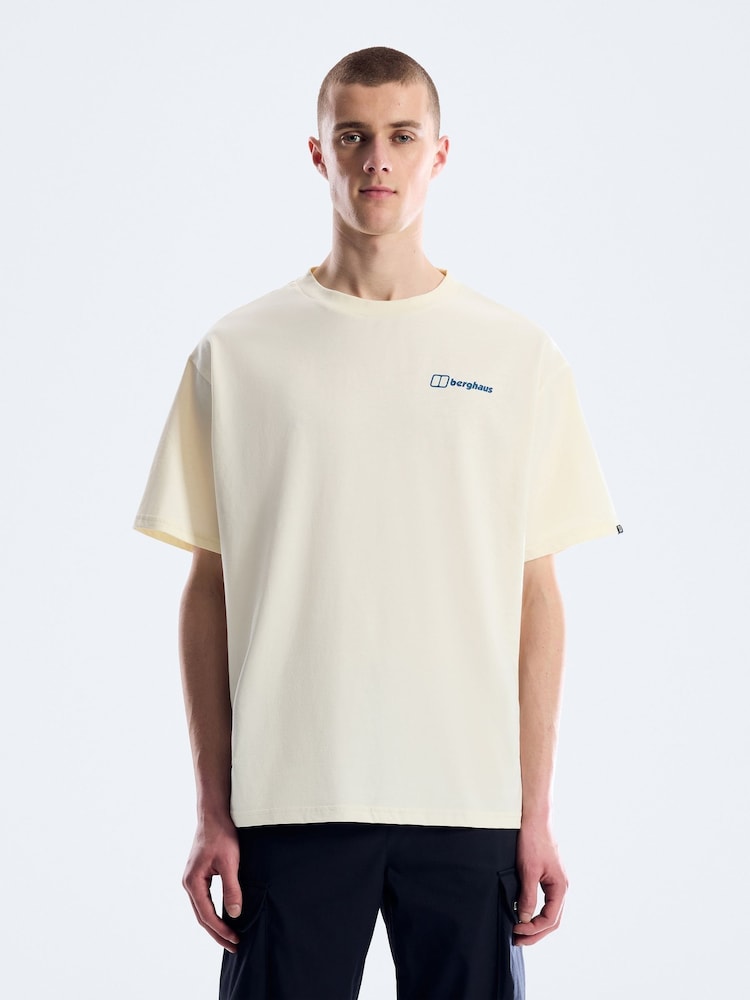 Berghaus Cream Geo Mountain T-Shirt - Image 1 of 6