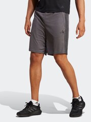 adidas Grey Train Essentials 3-Stripe Shorts - Image 1 of 5
