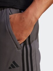 adidas Grey Train Essentials 3-Stripe Shorts - Image 4 of 5